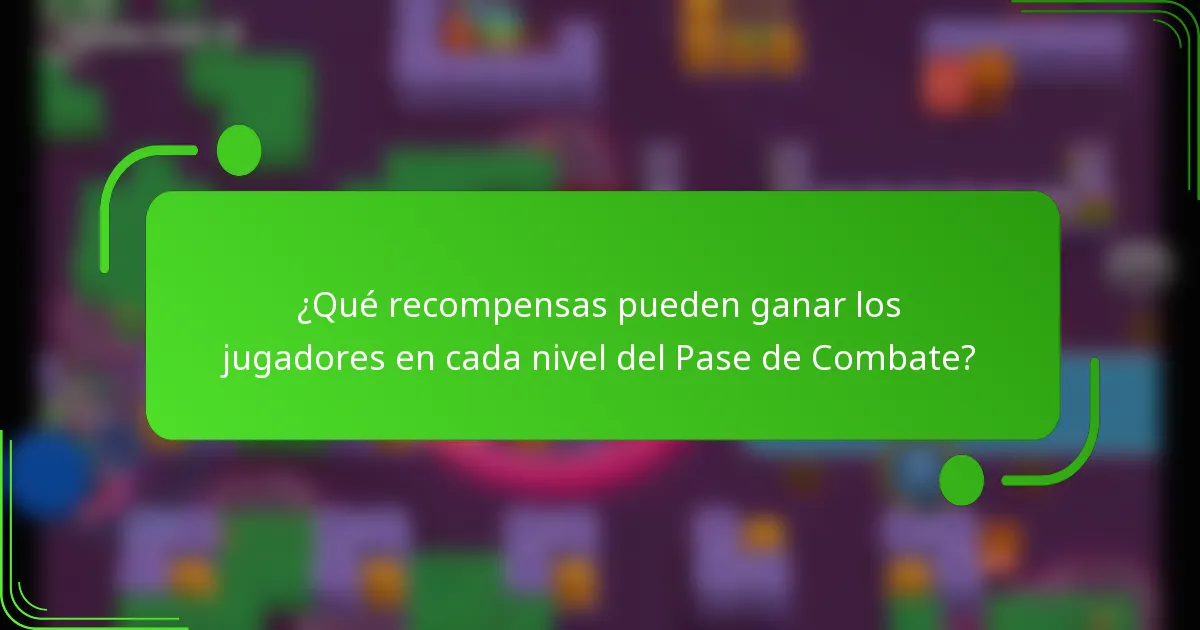 ¿Qué recompensas pueden ganar los jugadores en cada nivel del Pase de Combate?